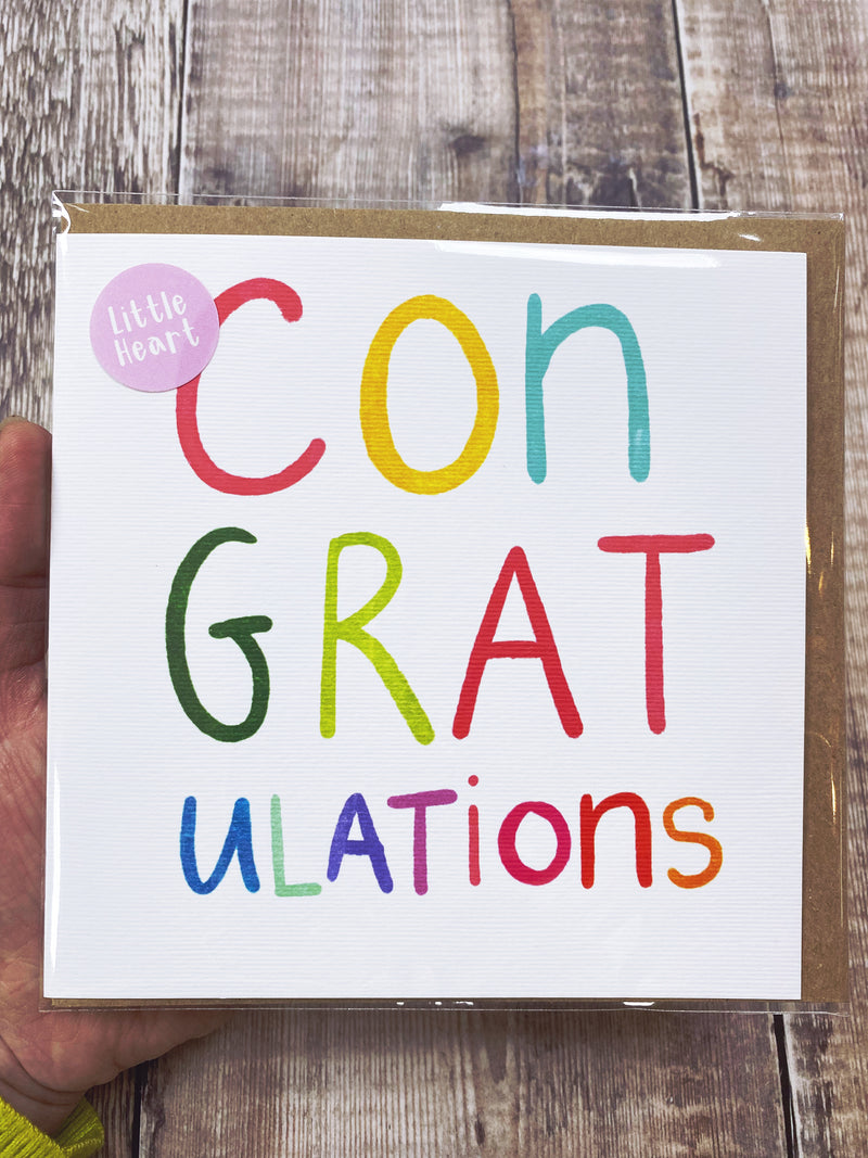 Congratulations Text Card- Personalised