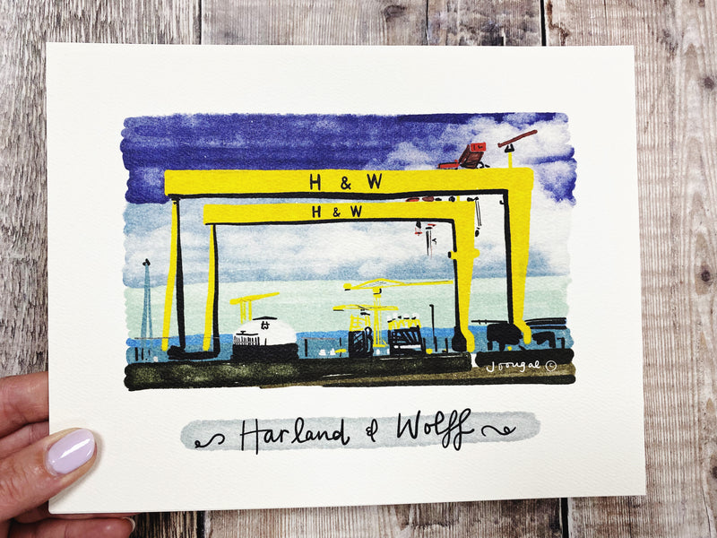 Harland and Wolff Belfast Print by Julie Dougal