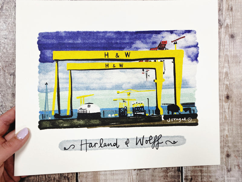 Harland and Wolff Belfast Print by Julie Dougal