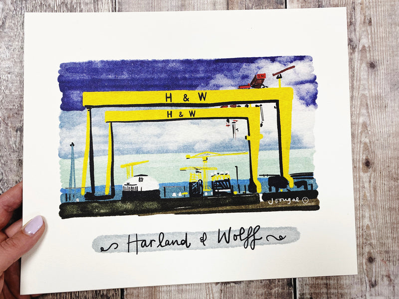 Harland and Wolff Belfast Print by Julie Dougal