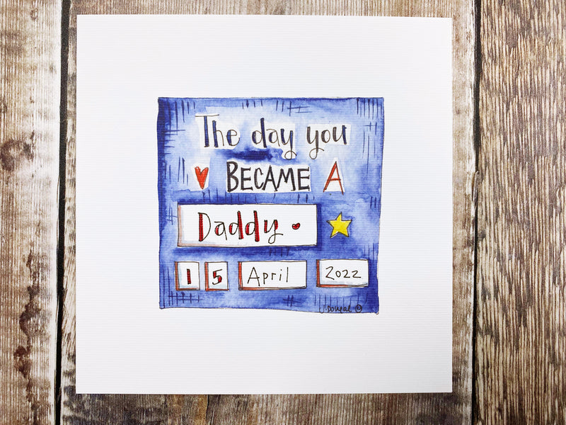 The Day you became.. Fathers Day Card - Personalised