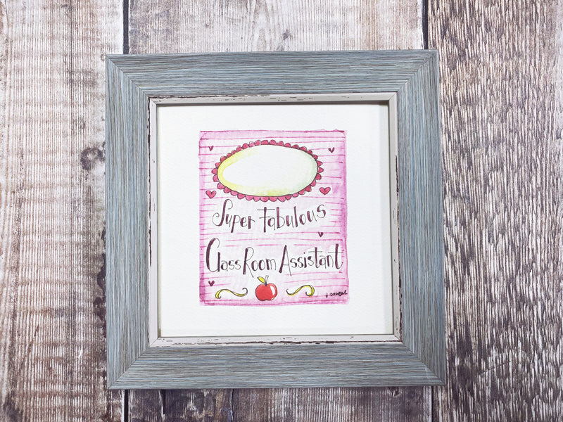 Little Framed Print super fabulous Classroom Assistant