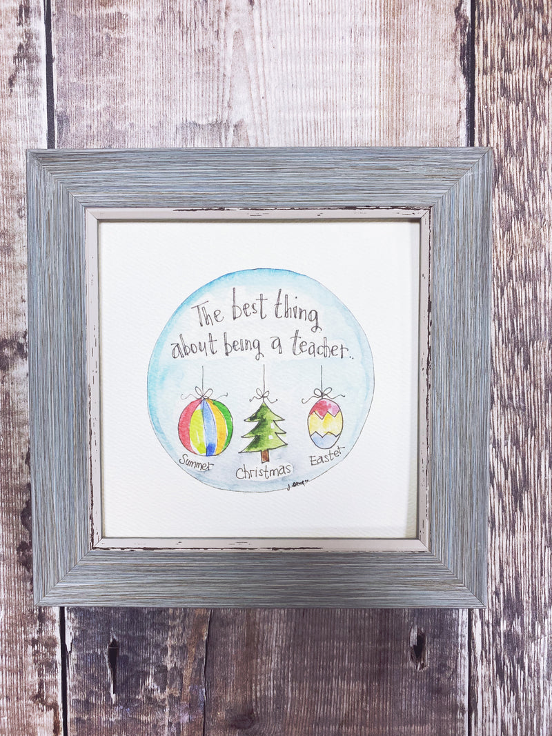 Little Framed Print "Best things about Teaching" can be personalised