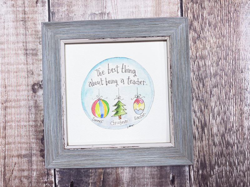 Little Framed Print "Best things about Teaching" can be personalised