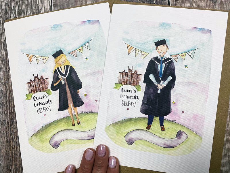 A5 Girl Graduation Card - Personalised