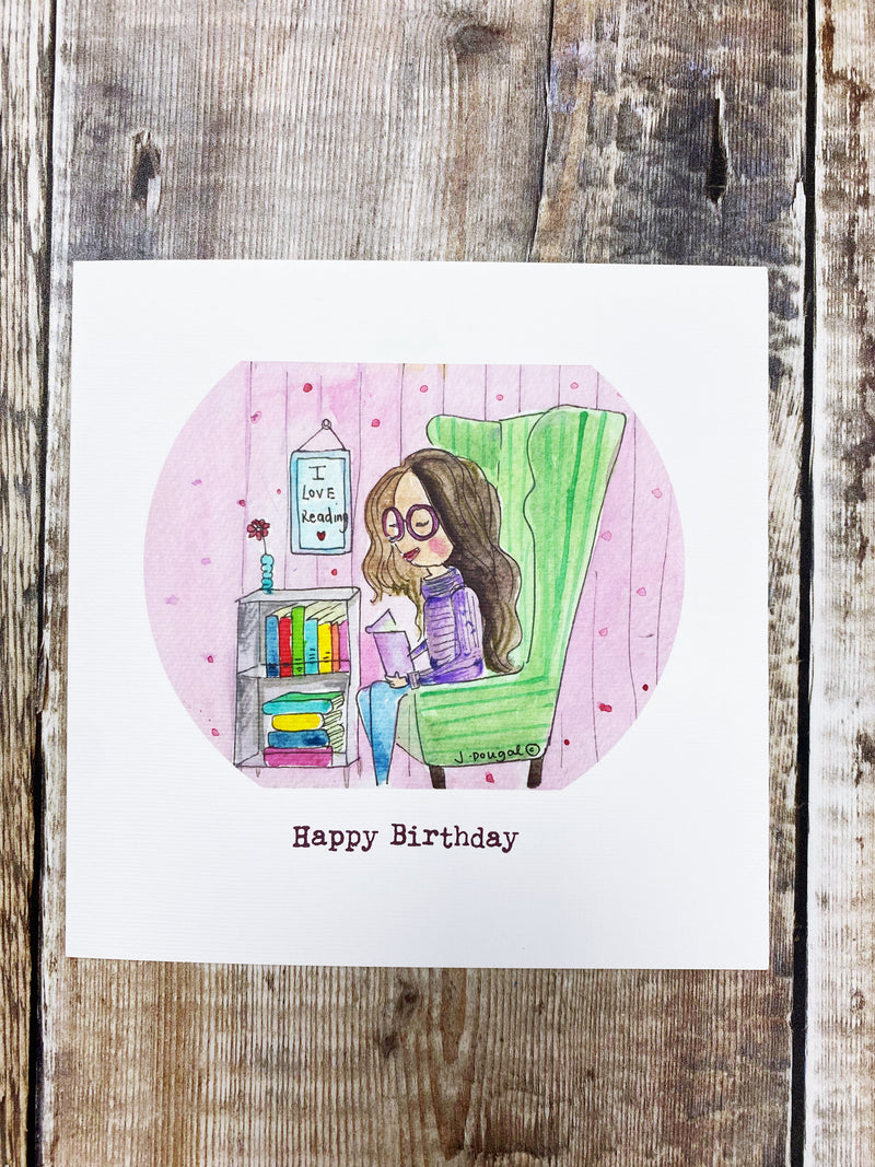 Happy Birthday Books Card - Personalised