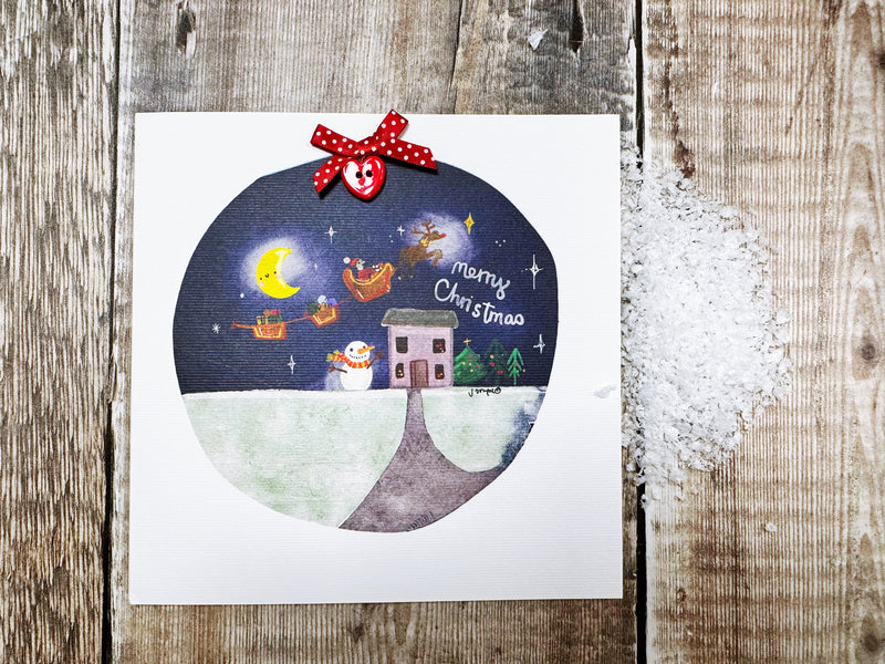 Winters Night Card - Personalised