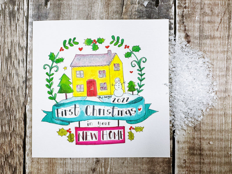 First Christmas in your New Home" Christmas Card - Personalised