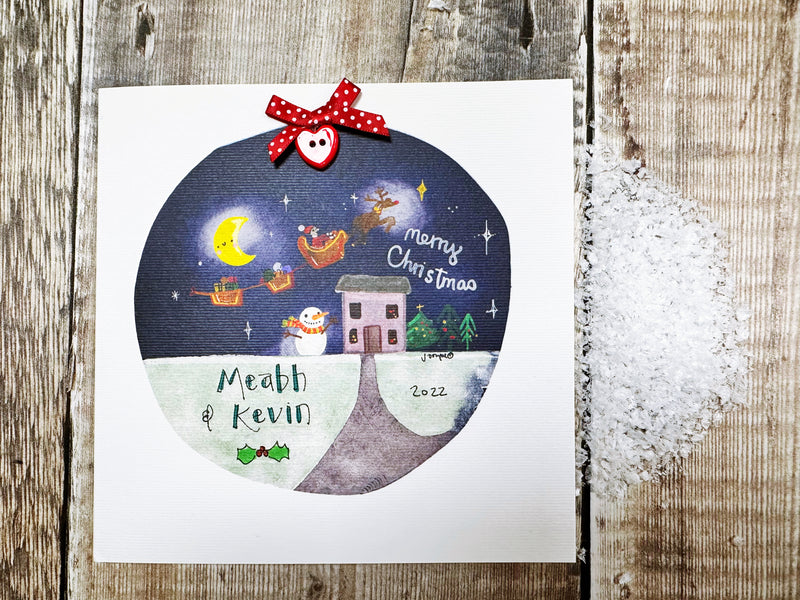 Winters Night Card - Personalised