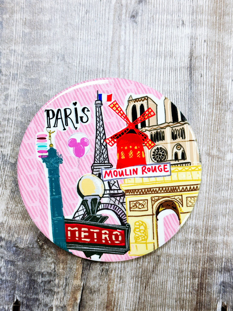 Paris Pink Ceramic Coaster