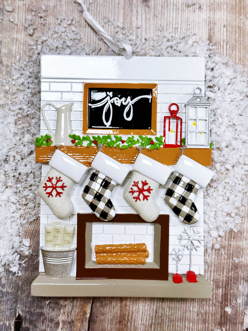 4 Stockings Personalised Christmas Decoration