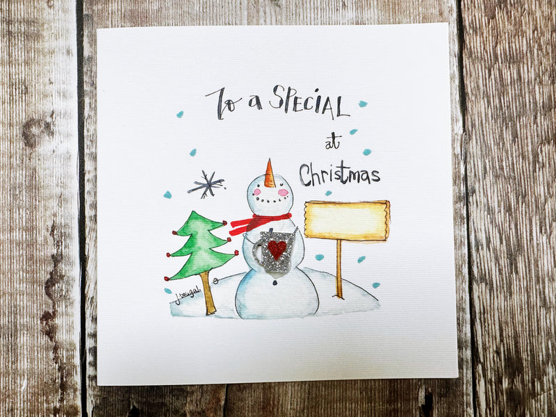 "To a Special........" Christmas Card - Personalised