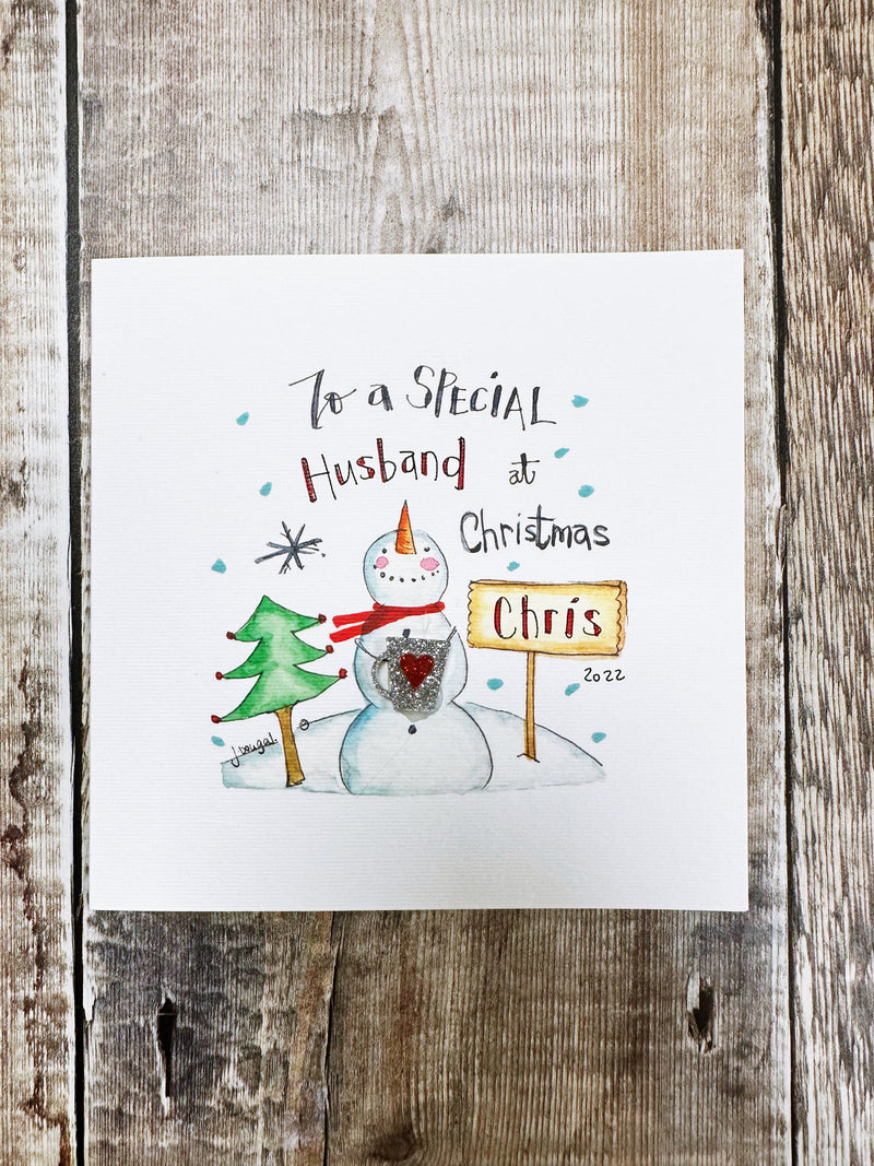 "To a Special........" Christmas Card - Personalised