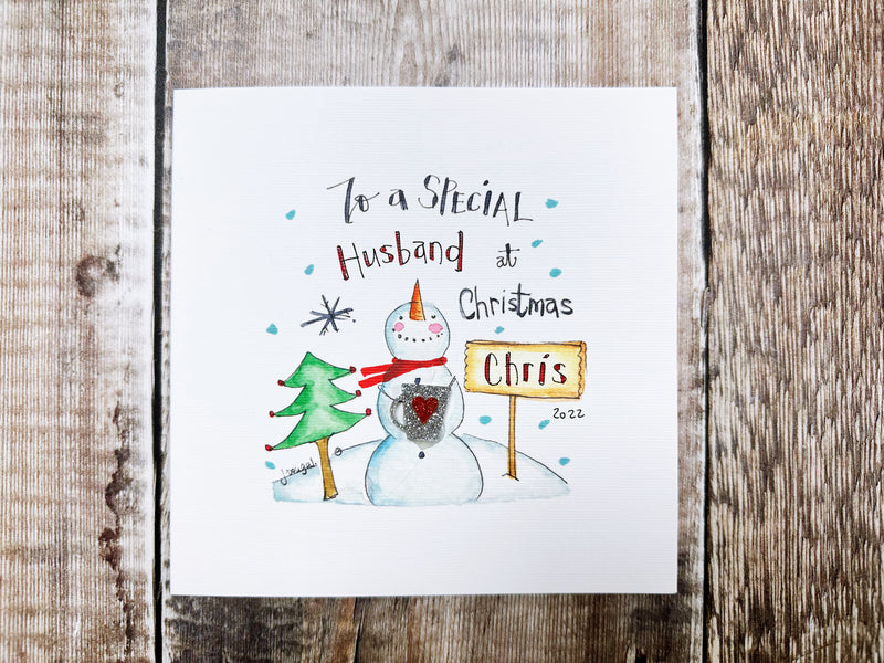 "To a Special........" Christmas Card - Personalised