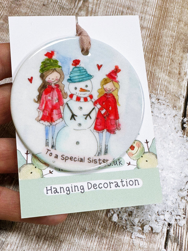 Special Sister Ceramic Bauble