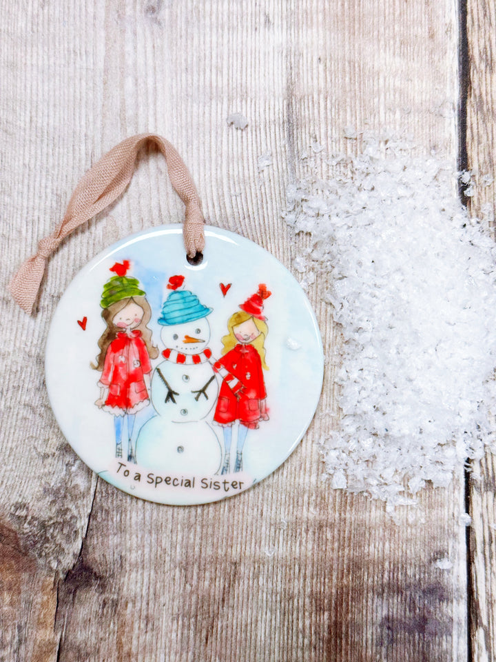 Special Sister Ceramic Bauble