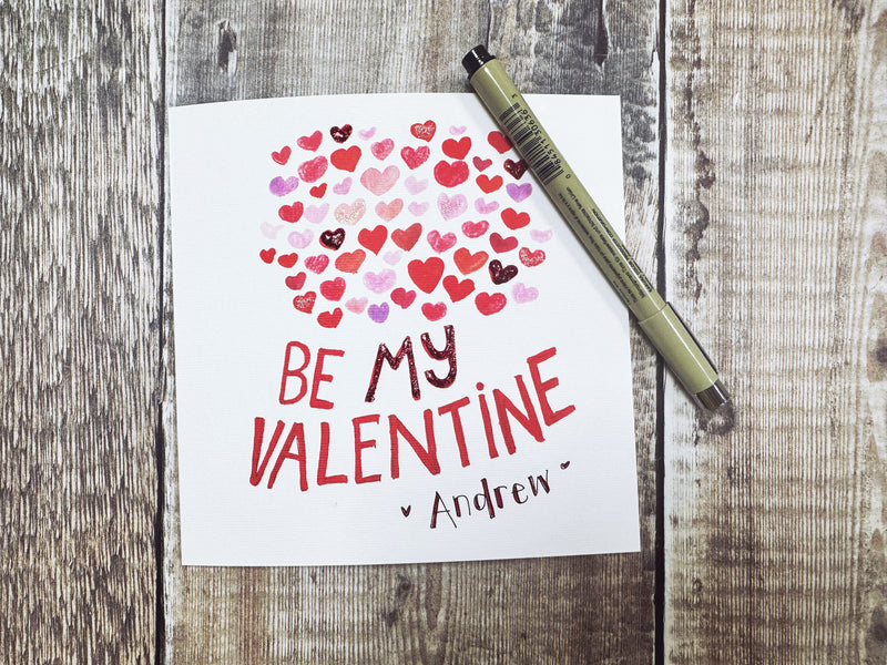 Be my Valentine Card - Personalised
