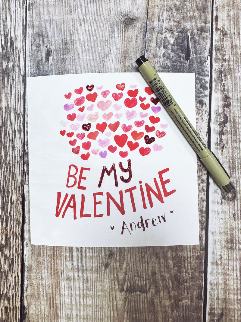Be my Valentine Card - Personalised