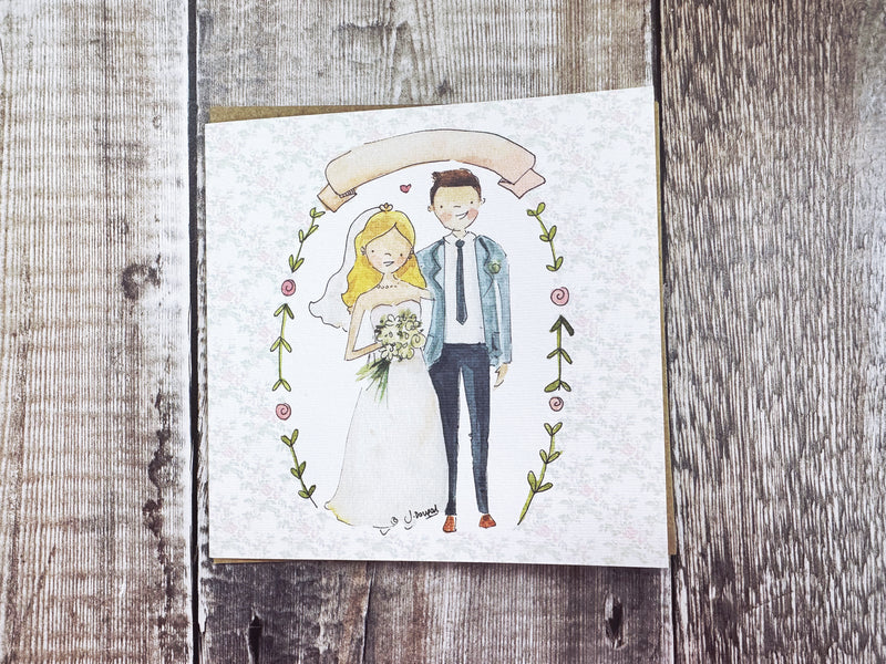 Little Couple with Garland - Personalised