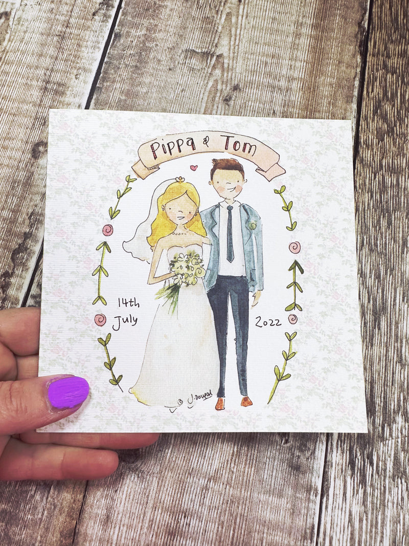 Little Couple with Garland - Personalised