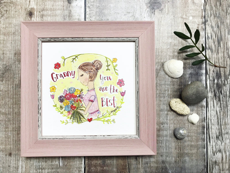 Framed Print "Best Granny" can be personalised