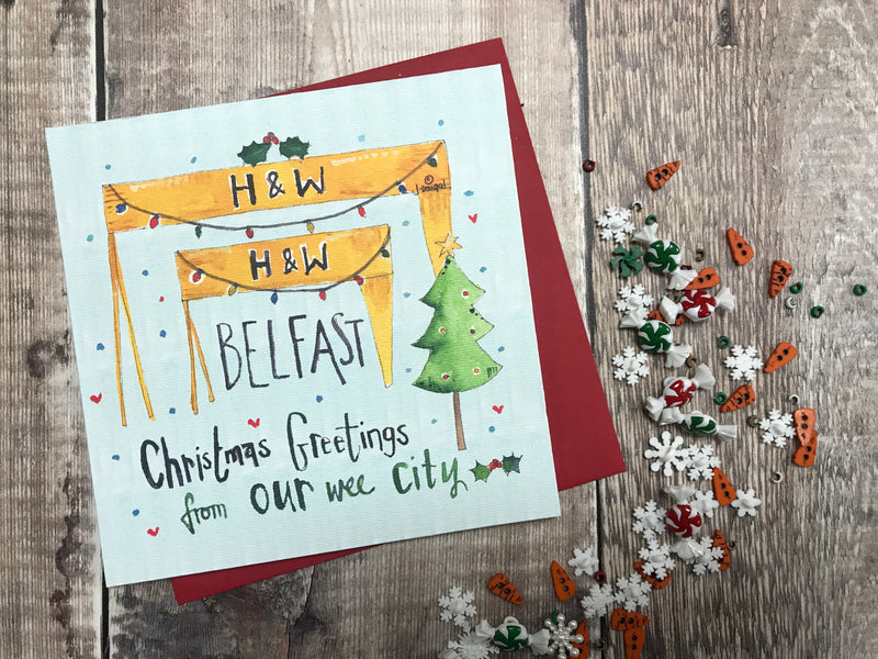 Merry Christmas from Belfast Card Harland and Wolff- Personalised