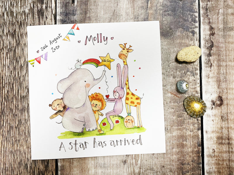 A Star is Born Baby Card- Personalised