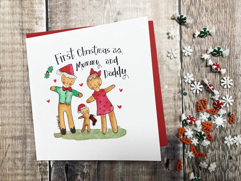 "First Christmas as Mummy and Daddy" Christmas Card - Personalised