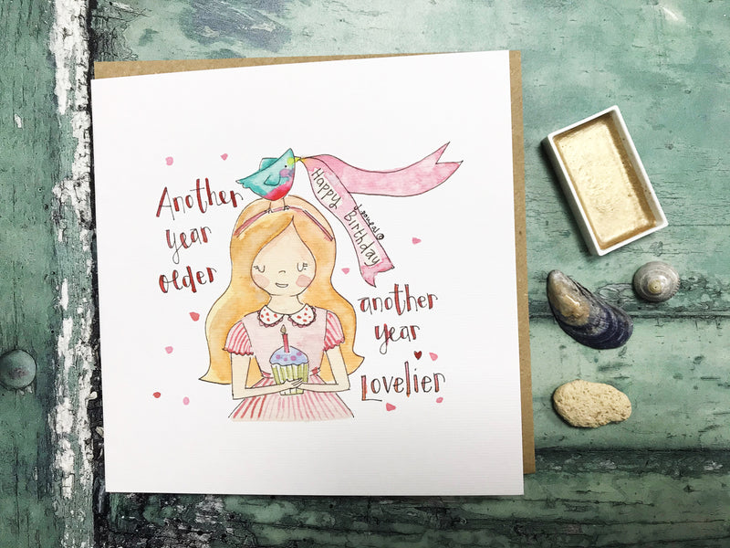 "Another year Older, another year Lovelierl" Card - Personalised