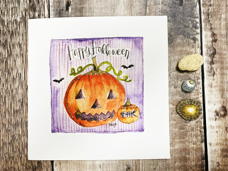 Pumpkin Card - Personalised