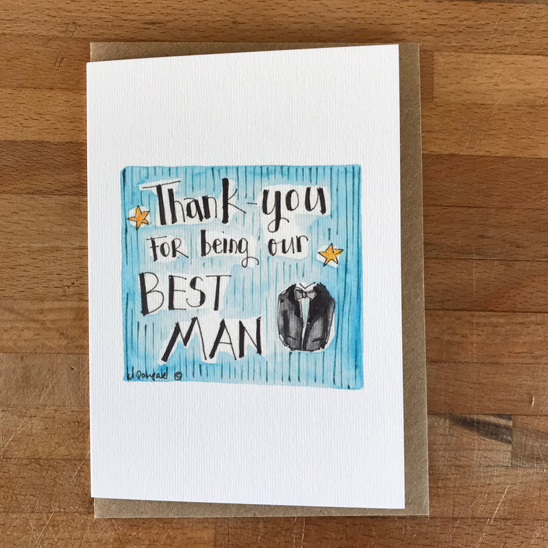 Wedding Thank-you cards for your Wedding Party - PERSONALISED