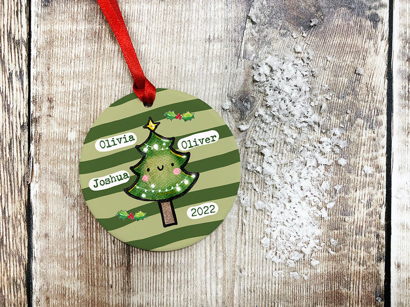 Little Green Tree Ceramic Bauble