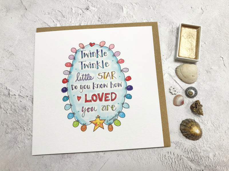 Twinkle Twinkle Little Star Card - Personalised