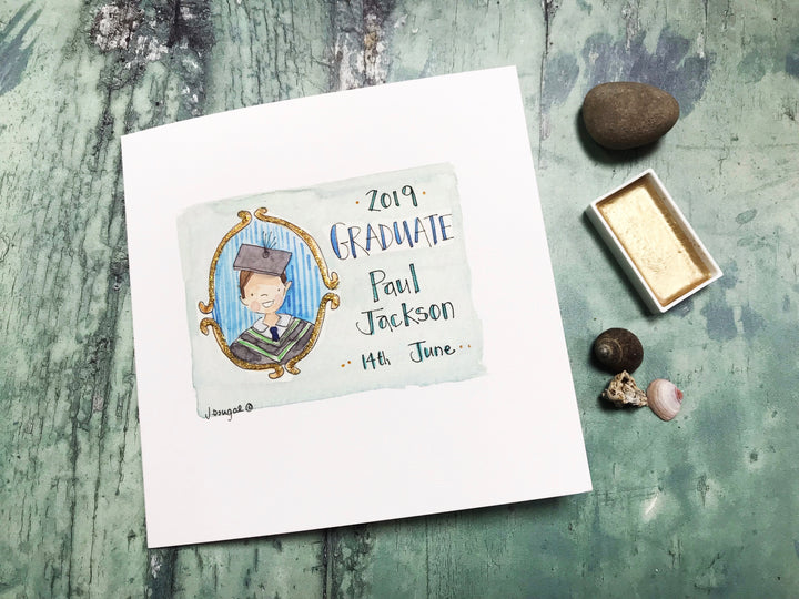 Boy Graduate Card - Personalised