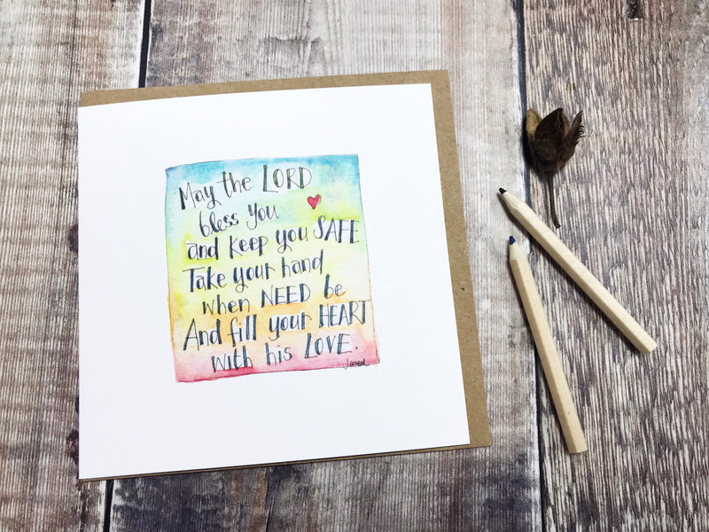 May the Lord Bless You Card - Personalised