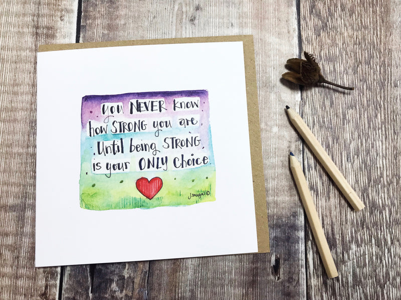 Stronger than you think Card - Personalised