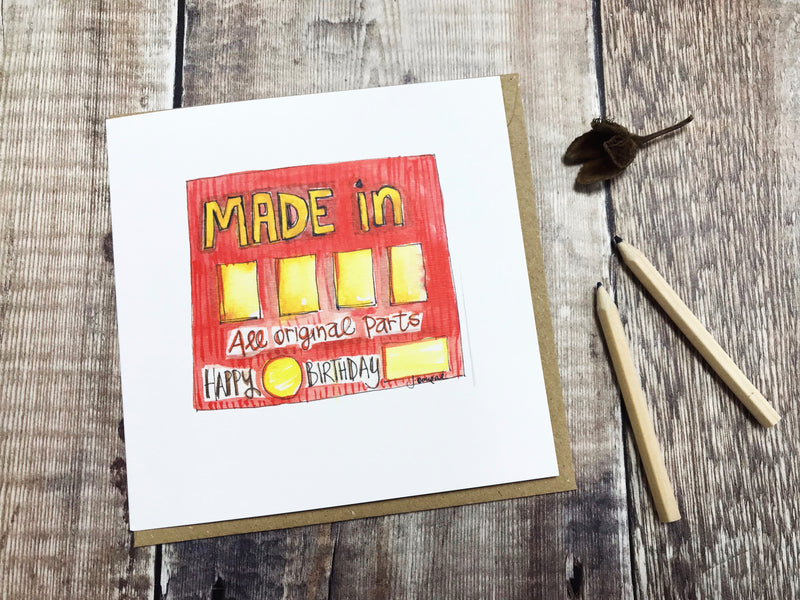 "Made in" Card - Personalised