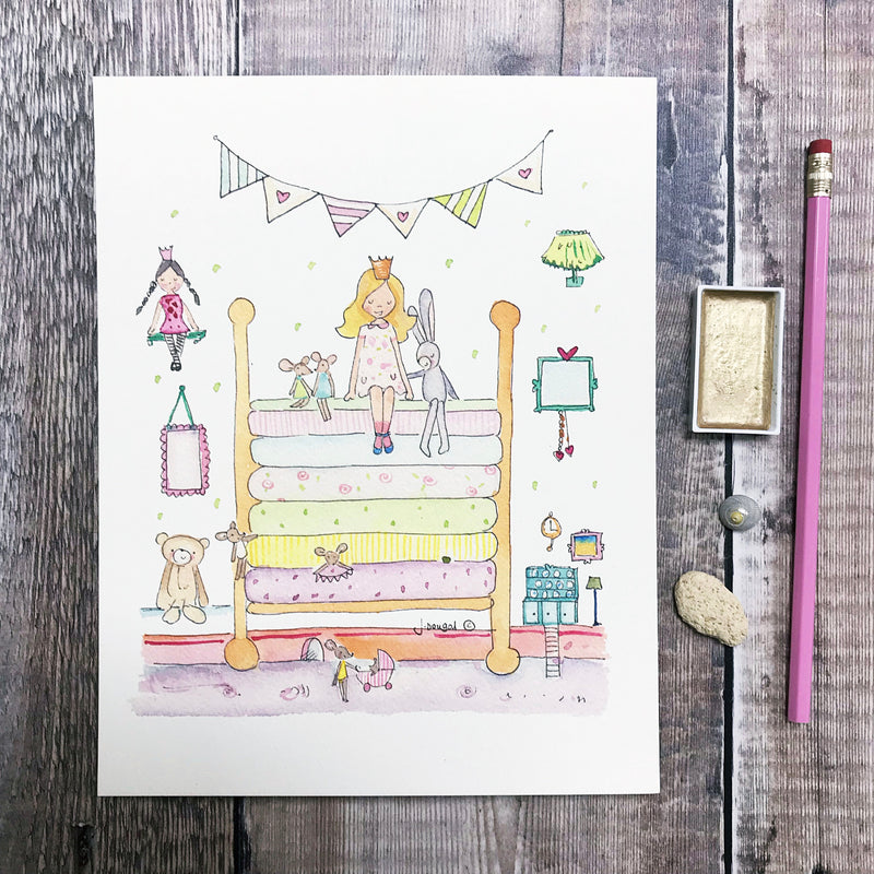 "The Princess and the Pea NEW" Personalised Print